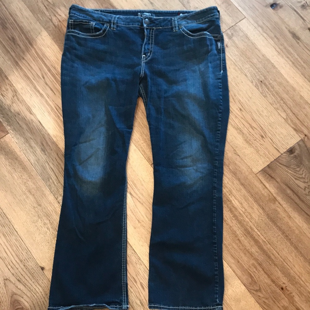 Silver Slim Boot Cut Jeans